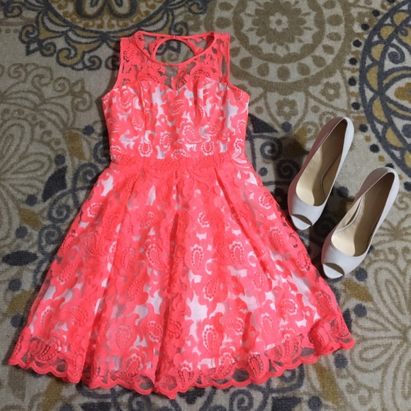 forever new coral dress